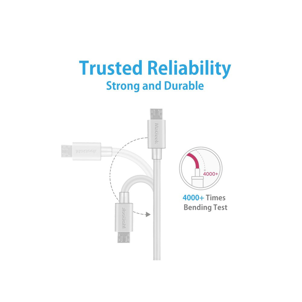MaGeek Micro USB Cable [3.3ft/5-Pack] Fast Charge Data Cables for Samsung, Motorola, LG, Google, Nokia and More (5