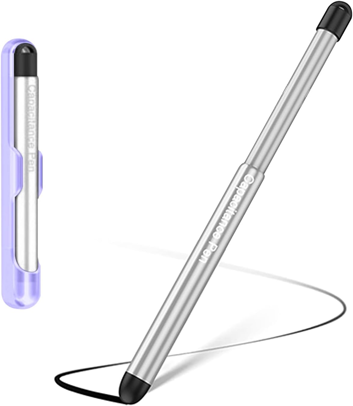 Stylus Pens with Pen Slot for Touch Screens, High Precision Capacitive Universal Stylus for iPad iPhone Tablets Samsung Galaxy All Touch Screen Devices (Purple)