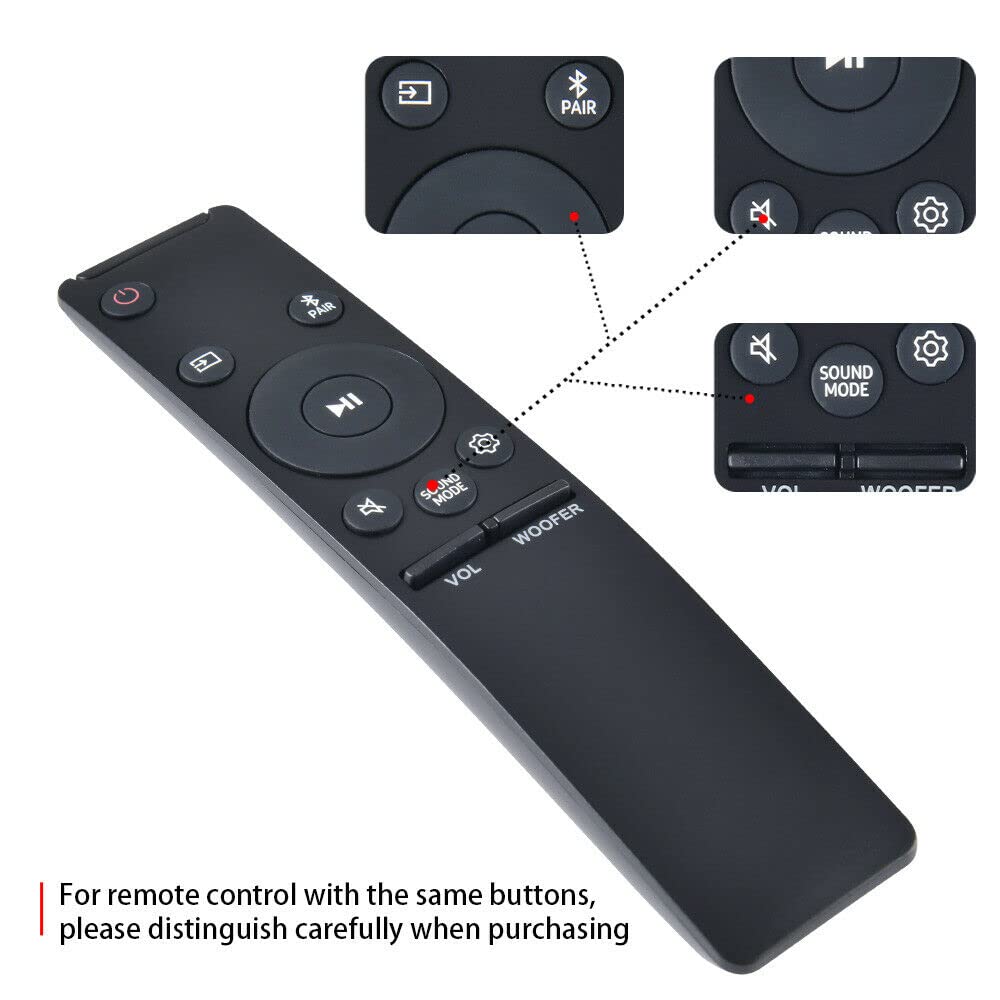 NTQinParts Replacement Soundbar Remote Control Controller for S?msung HW-B450 HW-B450/ZA 2.1ch Soundbar System