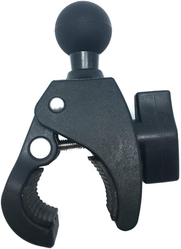 Motorcycle Bicycle Handle Bar Rail Mount - 1 Inch Ball Mount Action Camera for Handlebar Clamp, Black