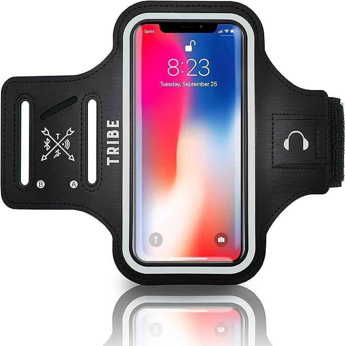 Adjustable Waterproof Phone Armband Case for Running, Compatible with iPhone Pro Max/Plus/Mini/SE and Galaxy S