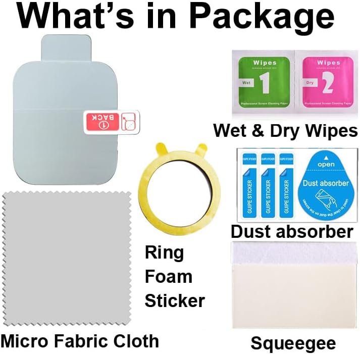 Screen Protector for Donerton uaue T50S 1.85” Smart Watch, Soft TPU, 6-Pack Full Coverage Bubble Self-healing