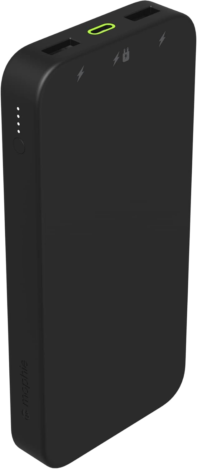 mophie Powerstation 2023 with PD Power Bank - 10,000 mAh Large Internal Battery, (2) USB-A Port and (1) 20W USB-C PD Fast Charging Input/Output Port, Travel-Friendly