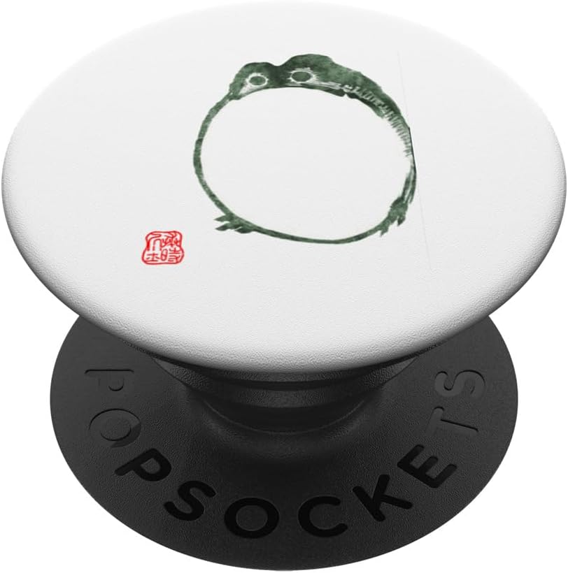 Unhappy Grumpy Unimpressed Japanese Frog Toad PopSockets Standard PopGrip