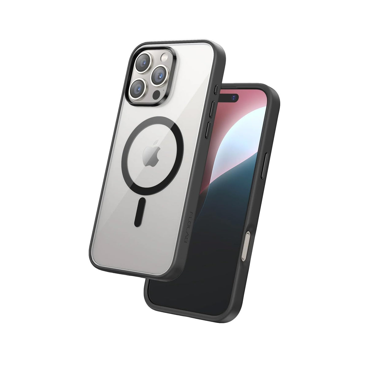 Flolab Surtect Tri-Fusion Magnetic For Iphone 16 Pro Max Case Protective Slim Design Magsafe Compatible Military Grade - Black C