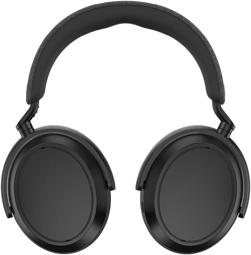 Sennheiser MOMENTUM 4 Wireless Headphones - Bluetooth Headset for Crystal-Clear Calls with Adaptive Noise Cancellation, 60h Battery Life, Lightweight Folding Design, Black