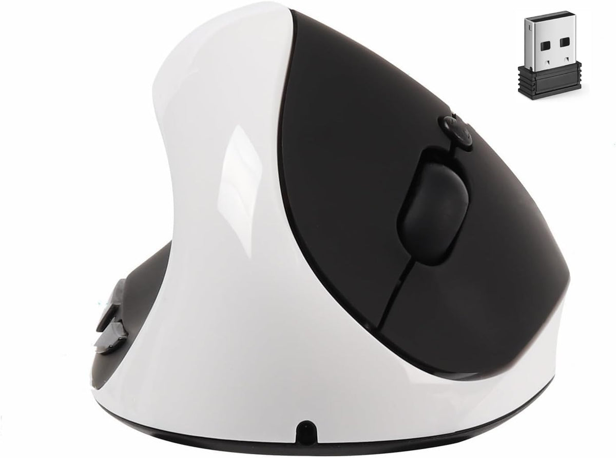 Left Handed Ergonomic Vertical Mouse, Wireless High Precision Optical Mice for Laptop PC, Lightweight Travel Gift