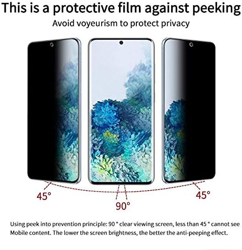 [2 Pack Tempered Glass Front Bubble Free Privacy Anti Spy Screen Protector for Samsung Galaxy S20 Fe 5G]