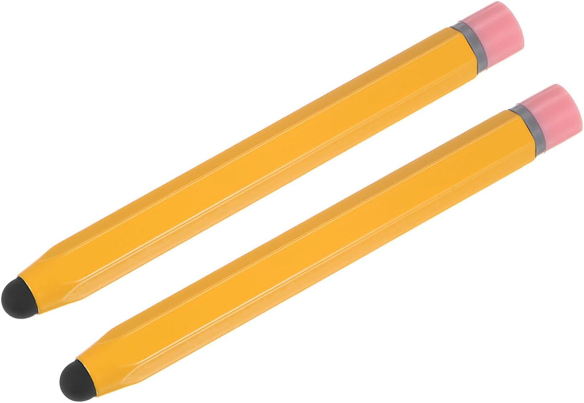 MECCANIXITY 2pcs Stylus Pens for Touch Screens Hexagon Crayon Stylus Pen Universal Capacitive Stylus for All Touch Screen Devices, 3.8" Yellow