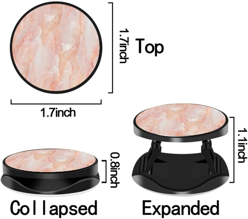 4 Pack Phone Grip, Finger Expanding Kickstand Holder for Smartphone - Pink White Rose Gold Marble