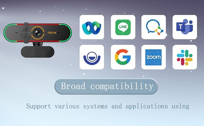 Computer Windows 10 wbecamwith Microphone &amp Privacy Cover &amp Plug&ampPlayWorks Zoom/Teams/Skype/Google Meet