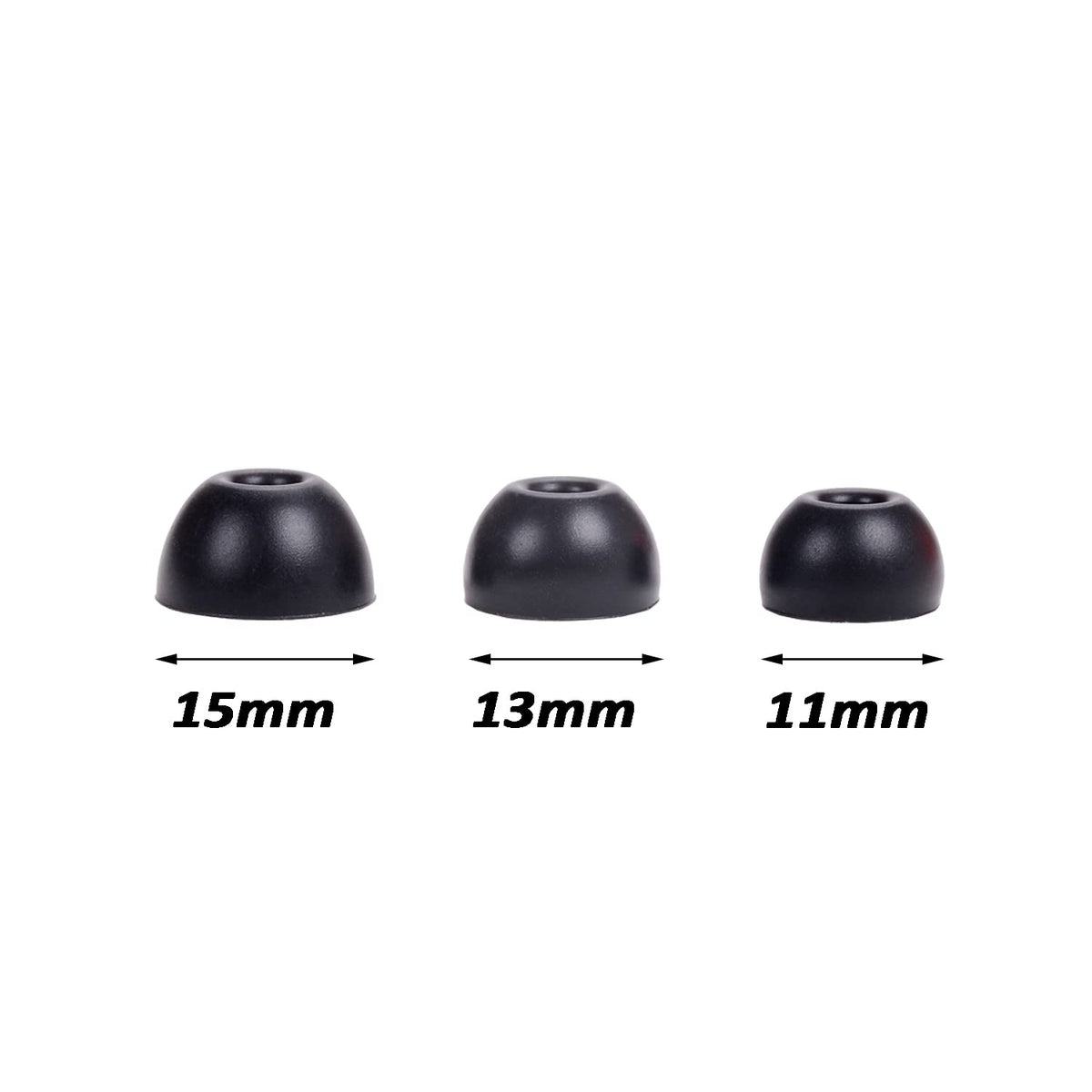 Replacement Silicone Tips Earbuds Buds Eartips Set for Beats Studio Buds Earphone Headphones,6 Pairs (Black)