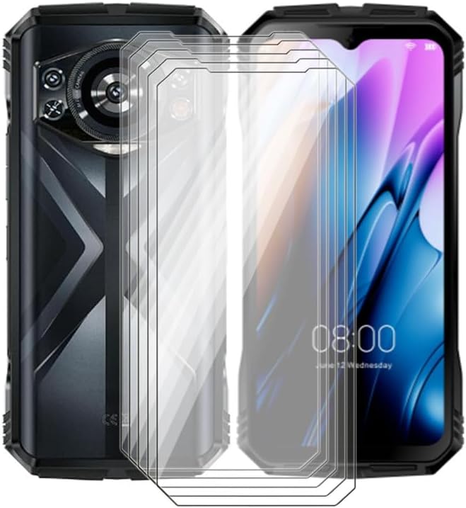 [5 Pack] Screen Protector for Doogee S118 (6.58"), 9H Hardness - HD - Bubble Free Tempered Glass