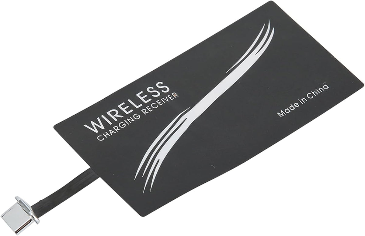 2PCS Thin Wireless Charging Receiver, Universal Type C Wireless Charger Adapters for All Cell Phone Models