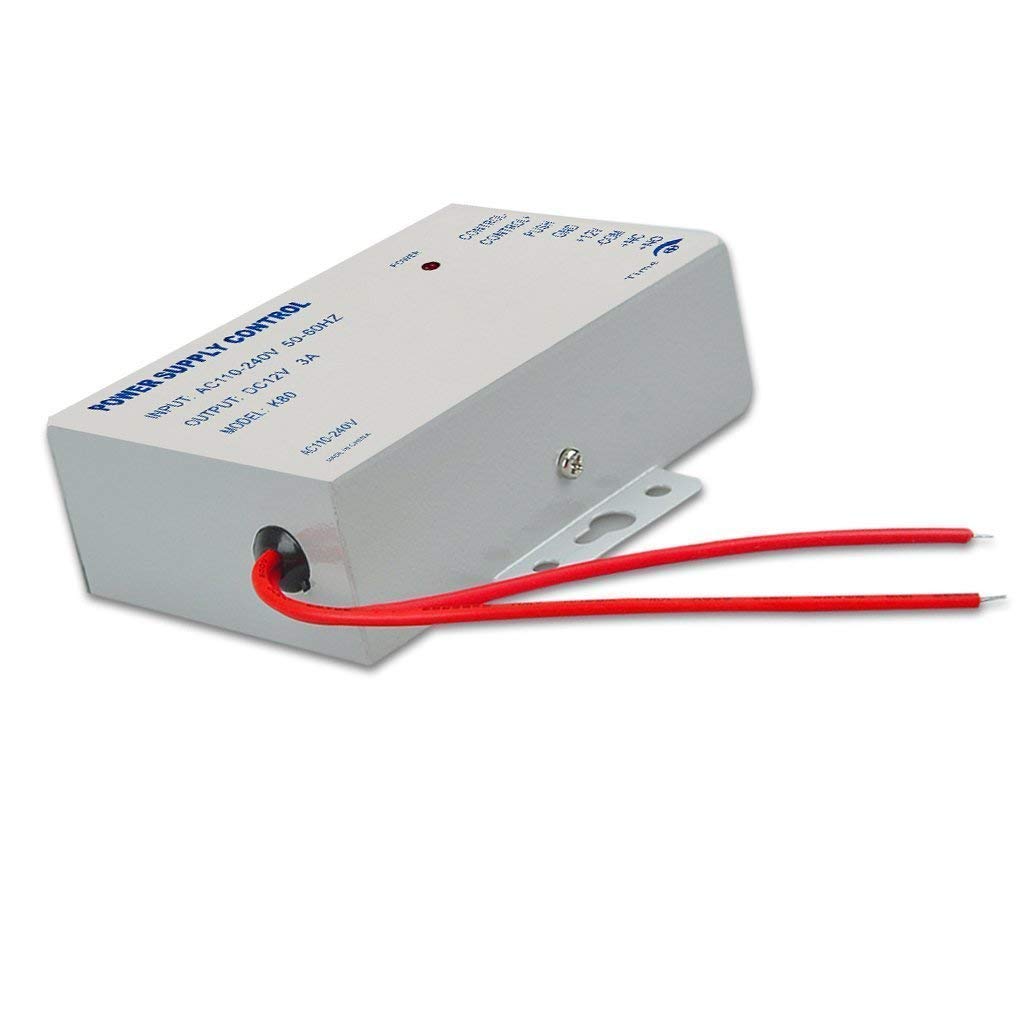K80 12V 3A Power Supply Control for Video Door Phone System & Video Intercom Input AC 110-240V Support NO/NC Electric Door Lock and Exit Button Video