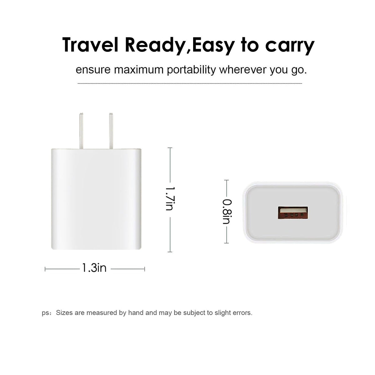 USB Wall Charger 5V 2A 10W Charger Power Adapter, Fast Charging USB Block, Charging Plug Block Cube, Wall Plug for iPhone 17 16 15, iPad