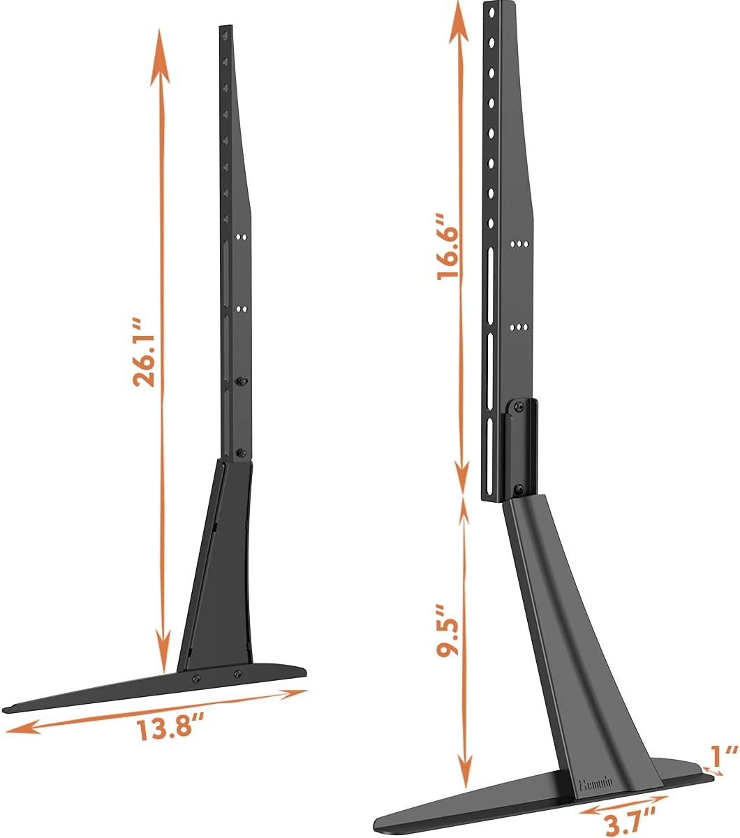 Hemudu 27-55 Inch 800x400 mm, 125 lbs, Universal Table Top TV Stand Base TV Legs with Height Adjustment fits Most LCD
