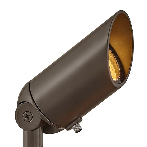 Hinkley Landscape Lighting Spot Light, MR16 LED Bulb Required, 50w, Bronze Clear Lens