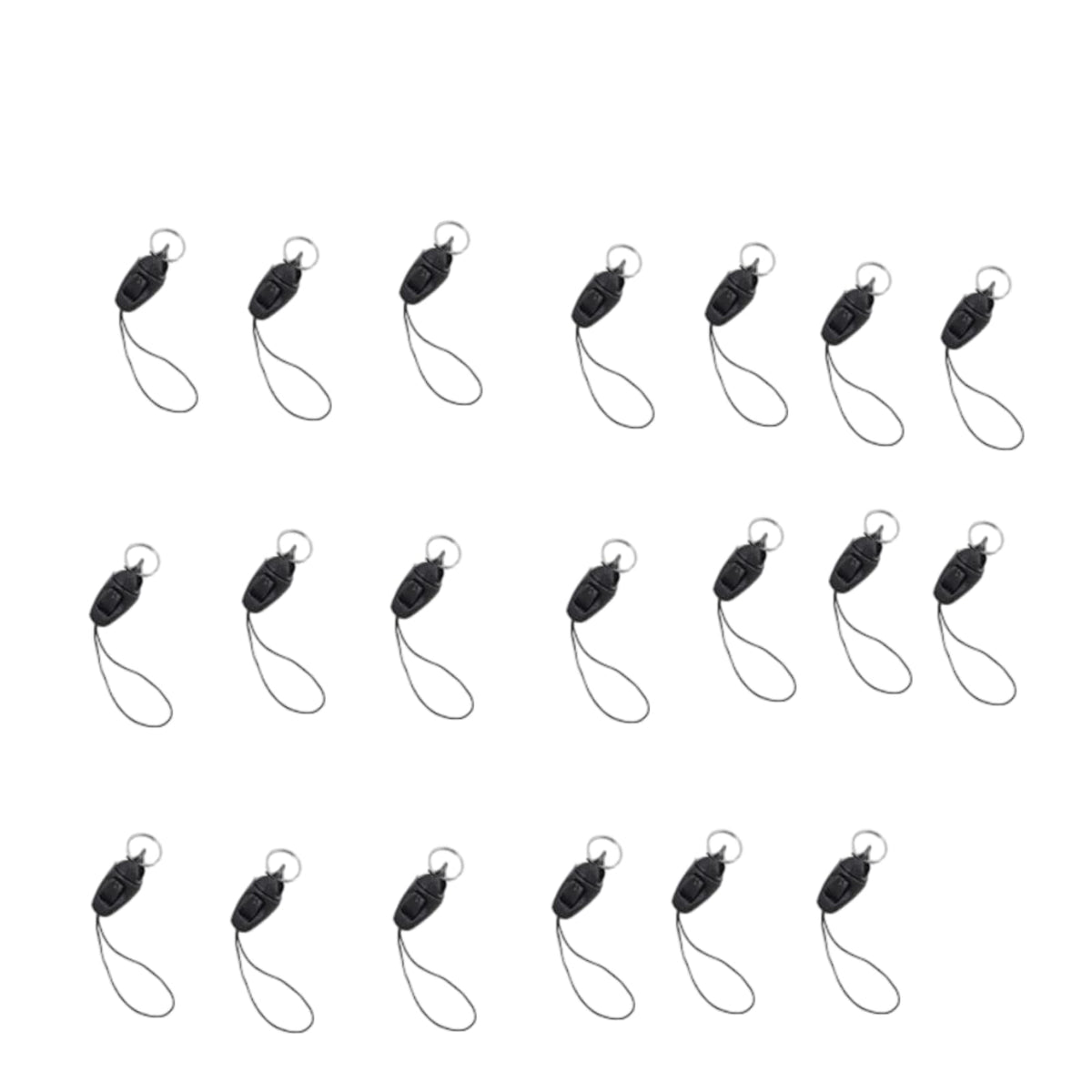 YLiiii 20Pcs/lot Black Detachable Buckle Mobile Phone Accessories Pendant Buckle Small Sling Anti-Lost Lanyard Cords Hanging Head Keychains Hooks
