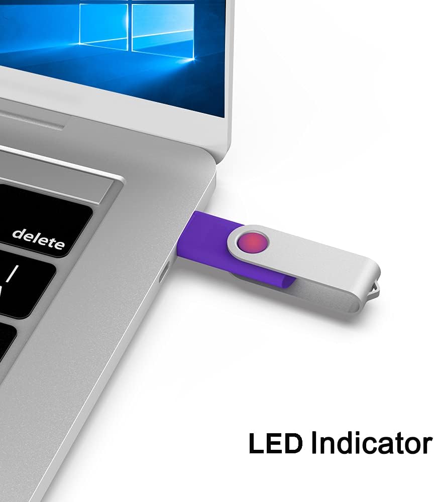 128GB Flash Drive KOOTION USB Drive Flash Drive 128GB Thumb Drive Jump Drives Memory Stick Keychain Design Pen Drive (5 Pack, Mixed Color)