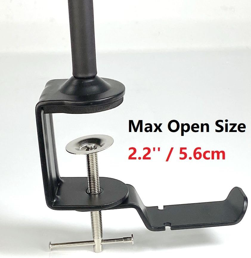 Facecam Pro Webcam Stand - 24-Inch Clamp Mount Holder with Headphone Hook for Elgato Facecam