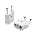 United States to Ukraine Travel Power Adapter to Connect North American Electrical Plugs to Ukrainian Outlets for Cell Phones, Tablets, eReaders