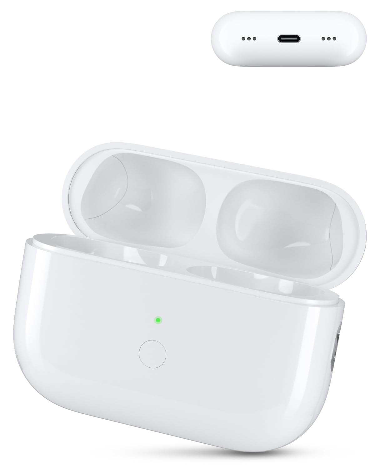 Wireless Charging Case Replacement Compatible with AirPods Pro 3 Generation, 450mAh Wireless Charger Case with Bluetooth Pairing Sync, 15-Min Fast