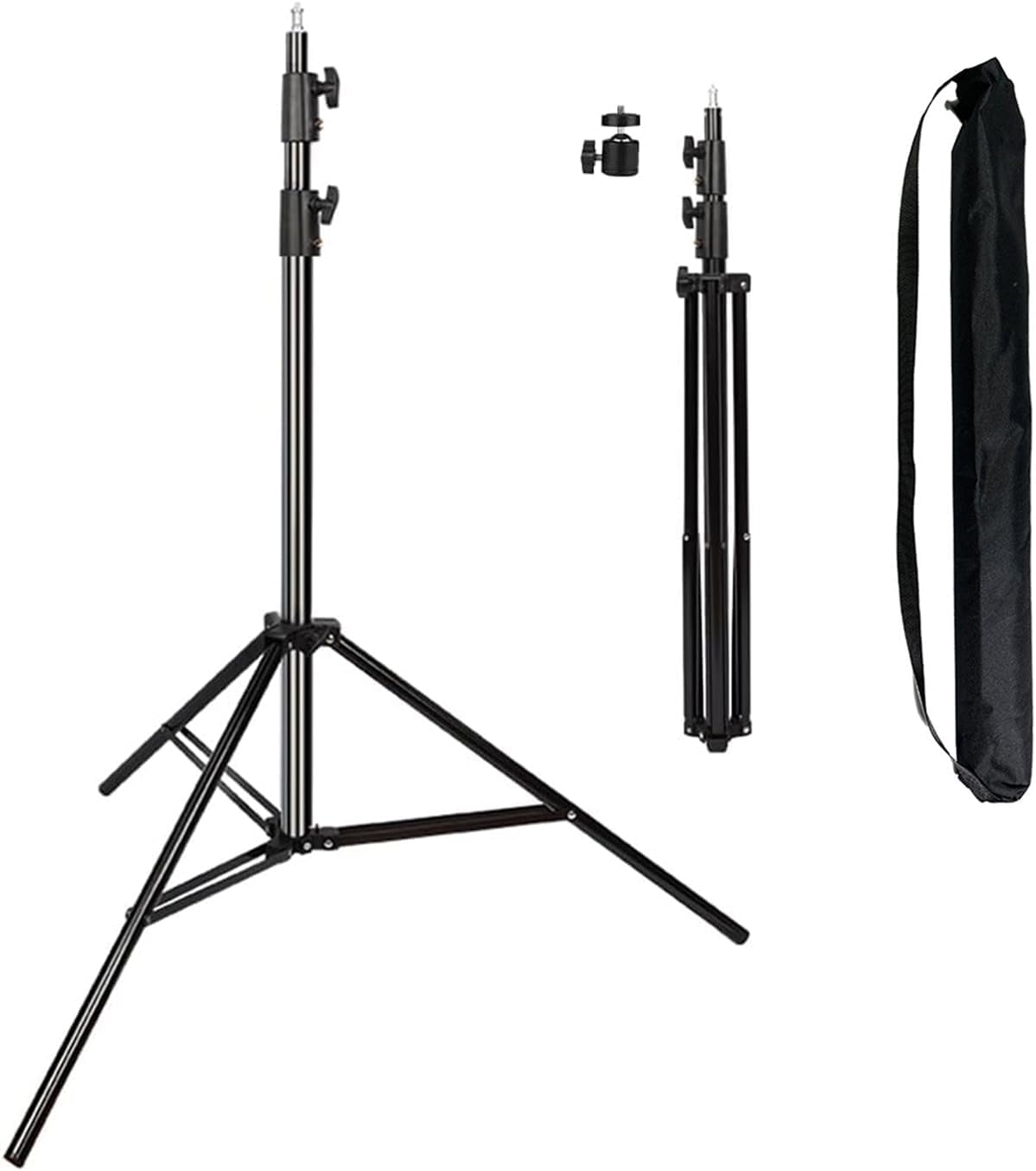 Heavy Duty Light Stand 9.5 Feet/2.8 Meters Adjustable Spring Cushioned Metal Photography Tripod Stand for Photo Studio Speedlight, Ring Light, Photographic Equipments Thickening Flash Stand