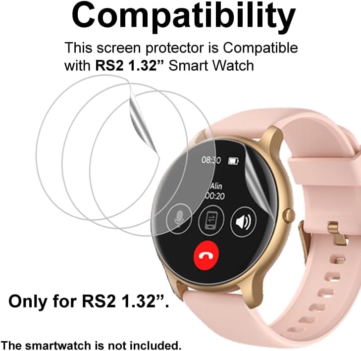 Screen Protector for AGPTEK SR2 1.32” Round Screen Smartwatch, Soft TPU, 4-pack