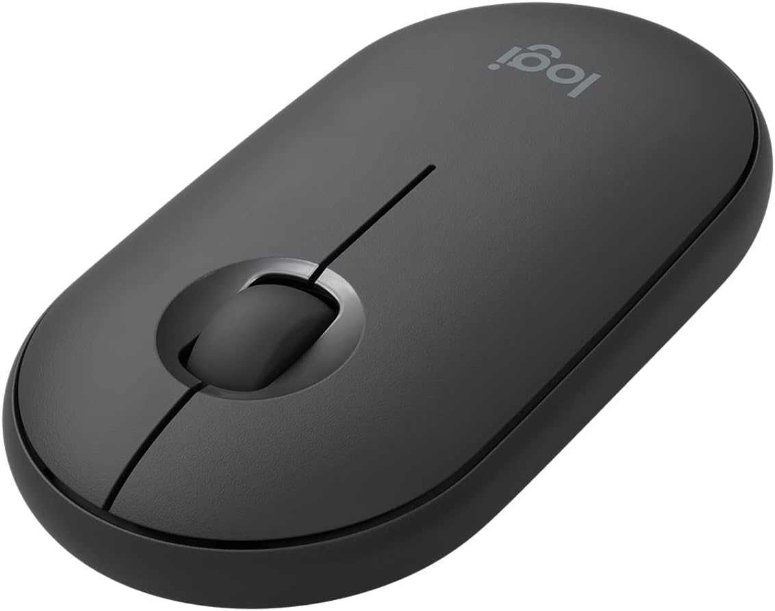 Logitech Pebble Wireless Mouse with Bluetooth or 2.4 GHz Receiver, Silent Slim Design for Laptop, PC, Mac, Chromebook