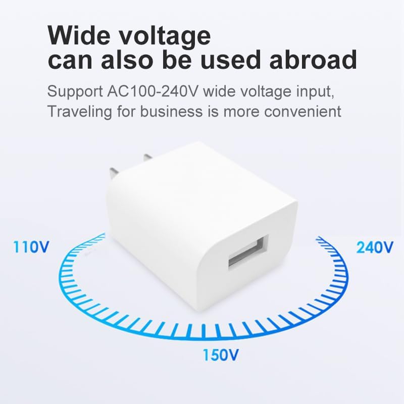 UL Certified 5V 1A 1000MA 5W USB Wall Charger with US Plug for Android Smartphones, Kindle Fire, iPhone, iPad, Samsung