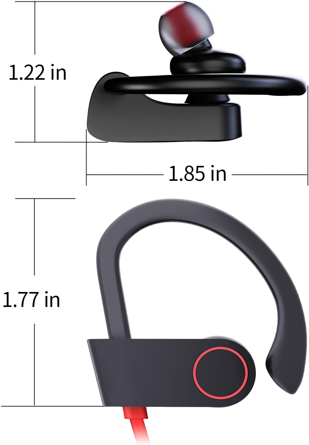 Boean Bluetooth Headphones Wireless Earbuds, Bluetooth 5.3 Running Headphones with 16 Hrs Playtime