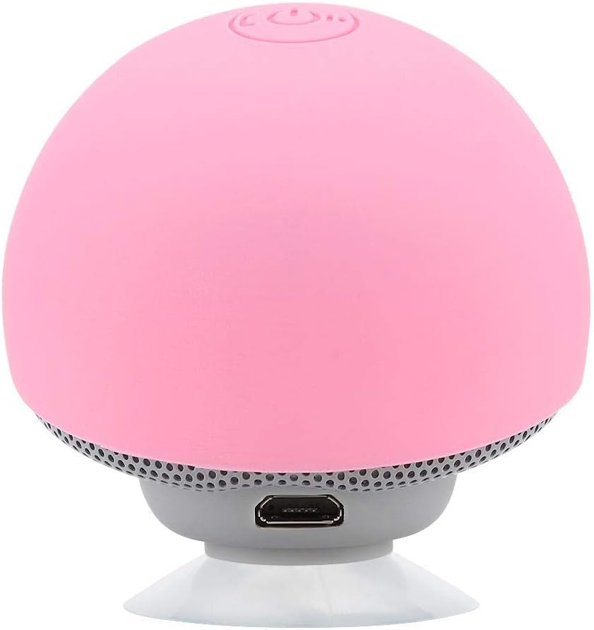 Mini Bluetooth Mushroom Speaker, 5V 3W Wireless Audio Speaker with Suction Cup, Mushroom Design