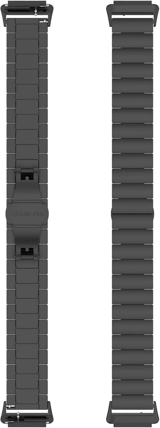 Metal Watch Band Solid Stainless Steel Link Wristband for Amzhero Runfit D26/FITVII Slim Fitness Tracker 1.47 inch