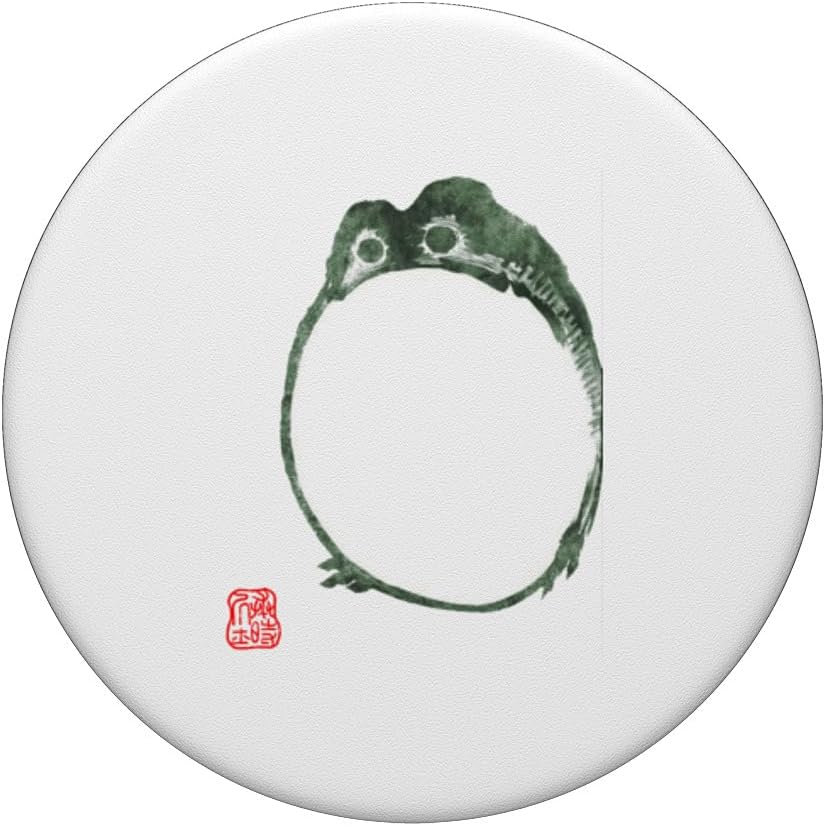 Unhappy Grumpy Unimpressed Japanese Frog Toad PopSockets Standard PopGrip