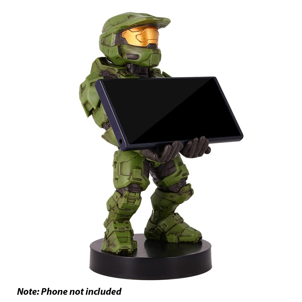 Exquisite Gaming: Halo: Master Chief - Mobile Phone & Gaming Controller Holder, Device Stand, Cable Guys, Xbox Licensed Figure, Green