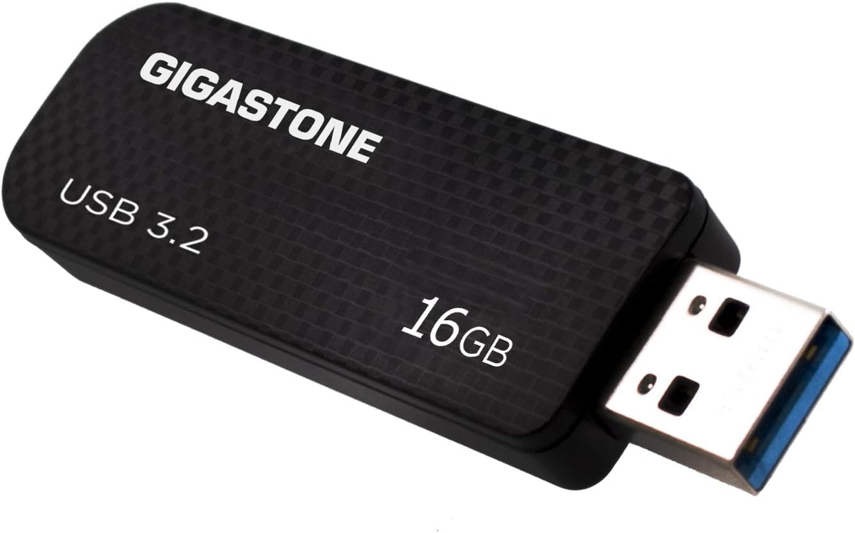 GIGASTONE 16GB Flash Drive (5 Pack) Z30 USB 3.2 Gen 1, 50MB/s Ultra Fast, Keychain Loop, Carbon Fiber Style, Push-Pull Design, Data Storage, Backup for PC/Mac/TV/Car, USB 2.0/3.0/3.1 Compatible