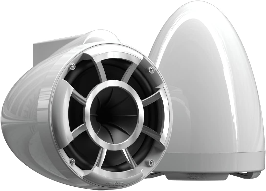 wet sounds Rev 8 White V2 Revolution Series 8" White Tower Speakers w/X-Mount