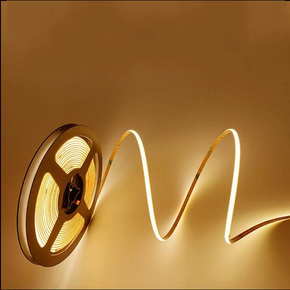 DC12v LED Strip Lighting,5mm width 6.6ft/2m Night Light, 480LEDs/M Uniform Glow COB Bendable Tape Light, Cutting Designed Rope Light, Flexible Counter