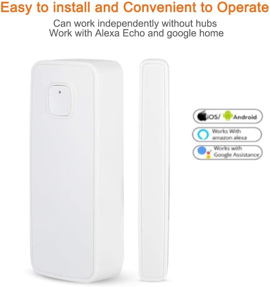 Smart Door & Window Sensor Alarm Compatible with Google Home Tuya for Home Security