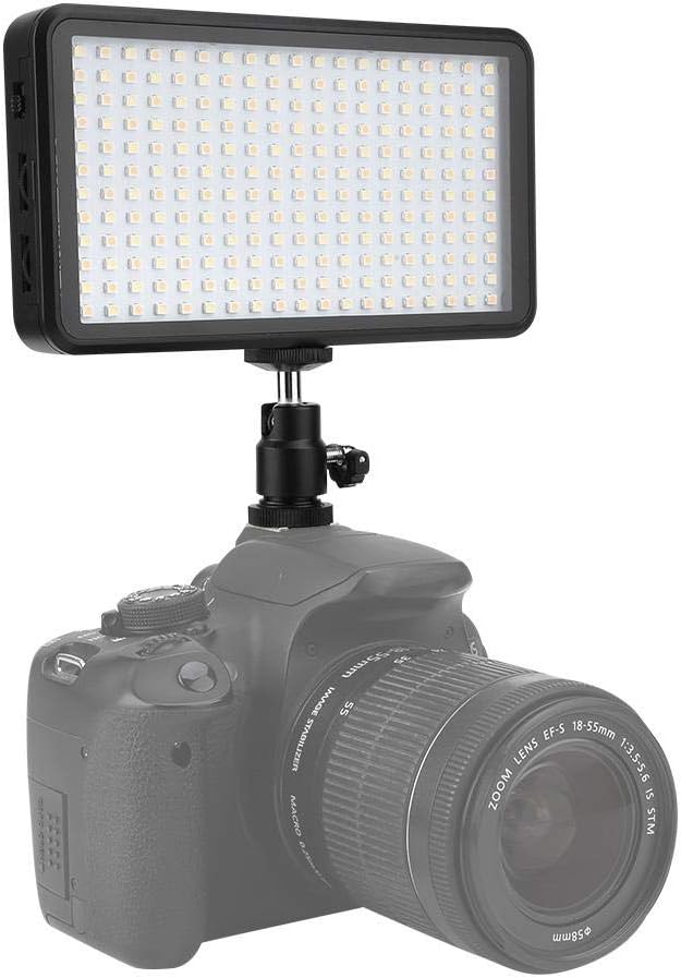 LED Video Light W228, 3200K/6000K LED Light Panel Lamp for Nikon, Canon, Sony Digital Cameras
