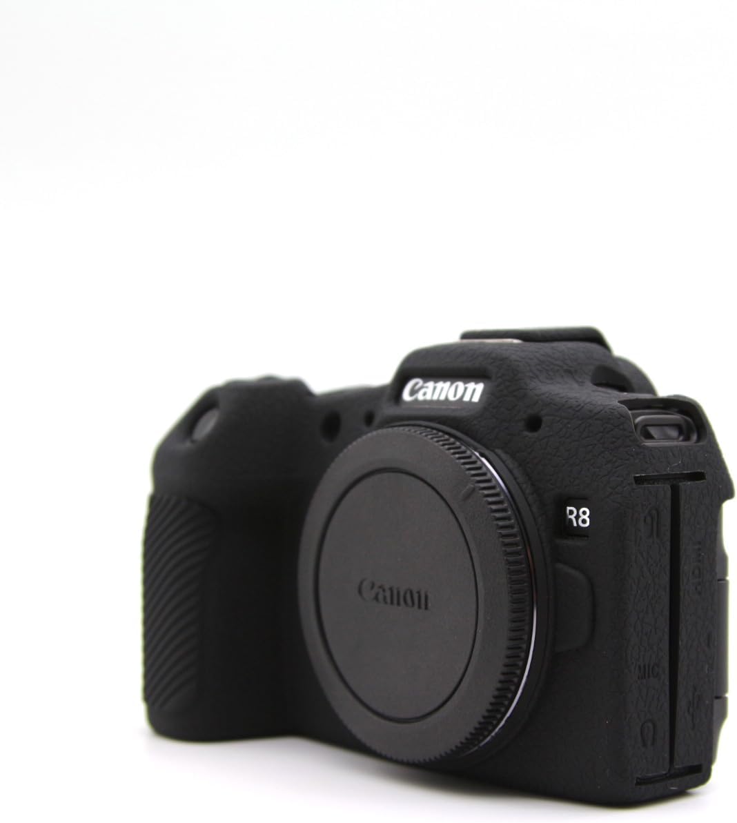 BMAOLLONGB R8 Camera Case, Lightweight Thin Silicone Rubber Cover for Canon Eos R8 (Black)