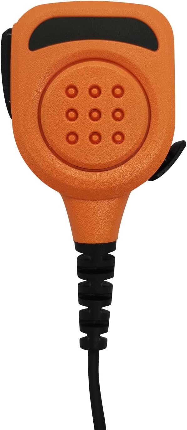 Two Way Radio Shoulder Mic 2 Prong Remote Speaker Microphone with 3.5mm Audio Jack for Motorola