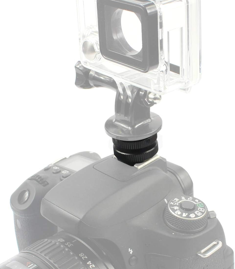 BGNing 1/4'' Camera Hot Shoe Mount Adapter for DSLR Camera Compatible with GoPro (2pcs)