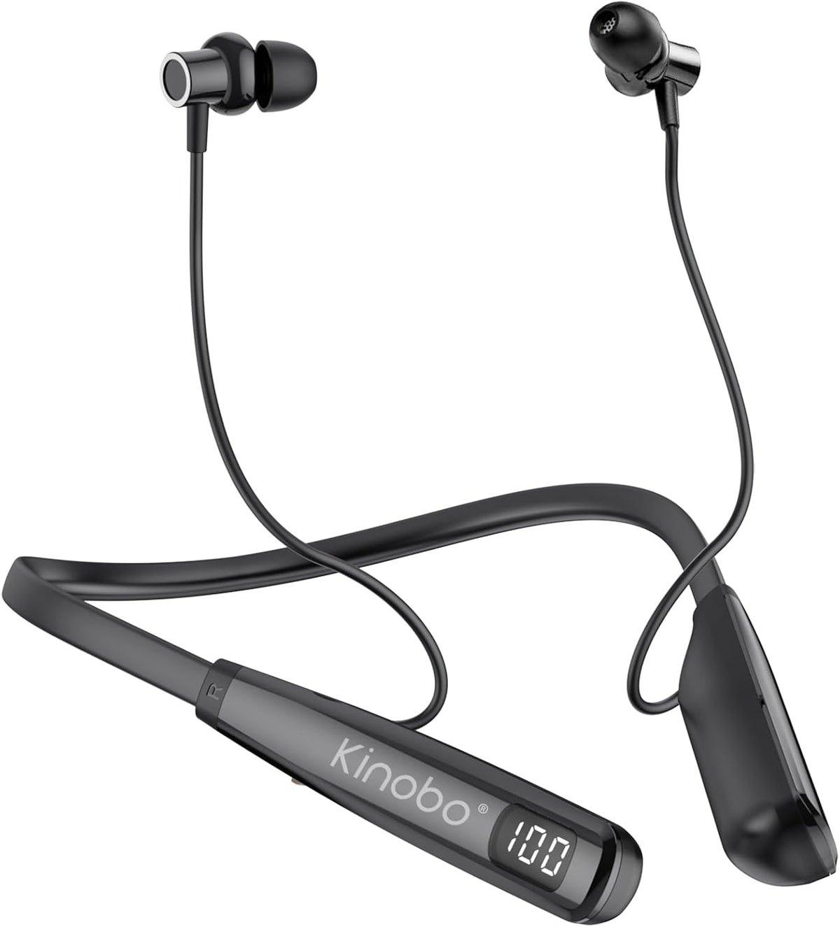 6.0 100 PlaytimeIPX7 Kinobo Neckband Bluetooth Headphones, Bluetooth Hours Sports Waterproof Earbuds with Microphone