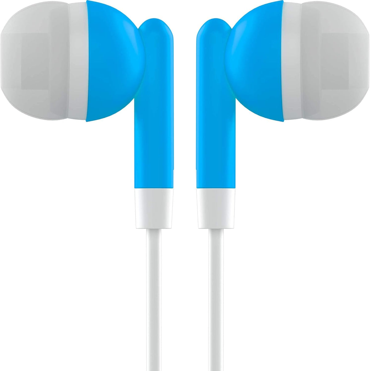 Maeline Bulk Earbuds, 100 Pack with 3.5 mm Headphone Plug - Blue