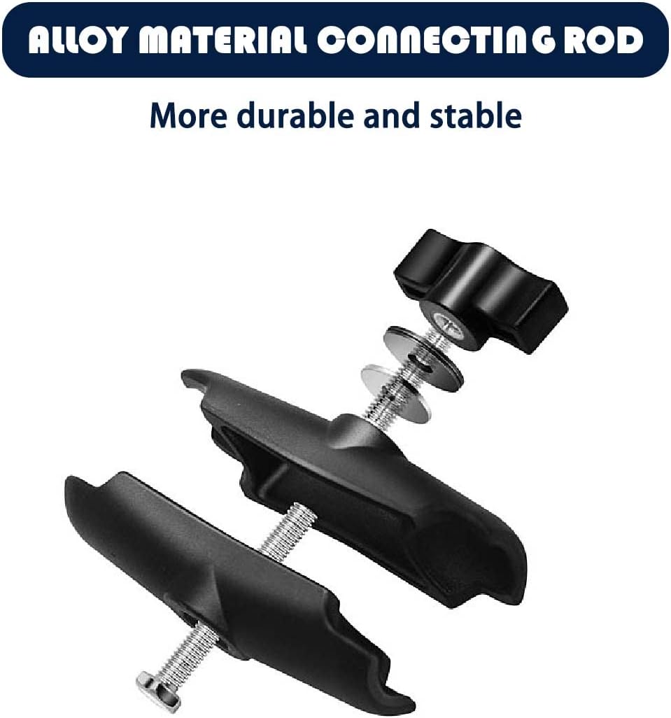 Motorcycle Camera Mount for GoPro, Handlebars Mount 1"/25mm Ball Compatible with RAM Mounts B Size