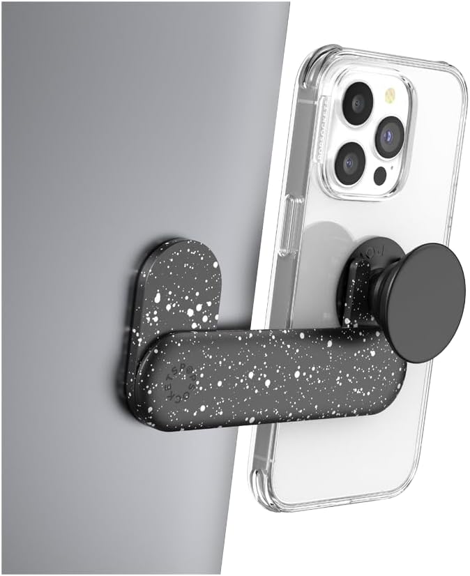 PopSockets Laptop Mount for Phone Grip, Phone Holder for Laptop - Black Speckle