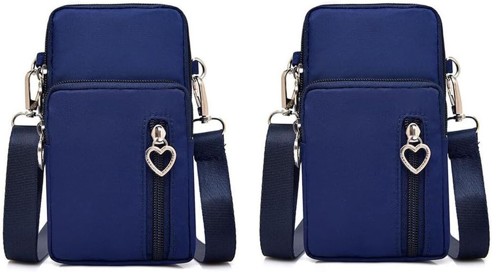 Women Nylon Cell Phone Purse, Travel Crossbody Bag, Wristband Sport Armband Wallet for Galaxy S10 Plus, S9 Plus, A50,
