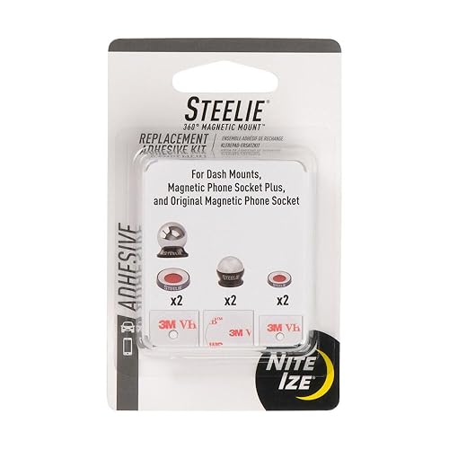 Nite IZE Steelie Universal Adhesive Replacement Kit - for Dash Mount and Phone Sockets